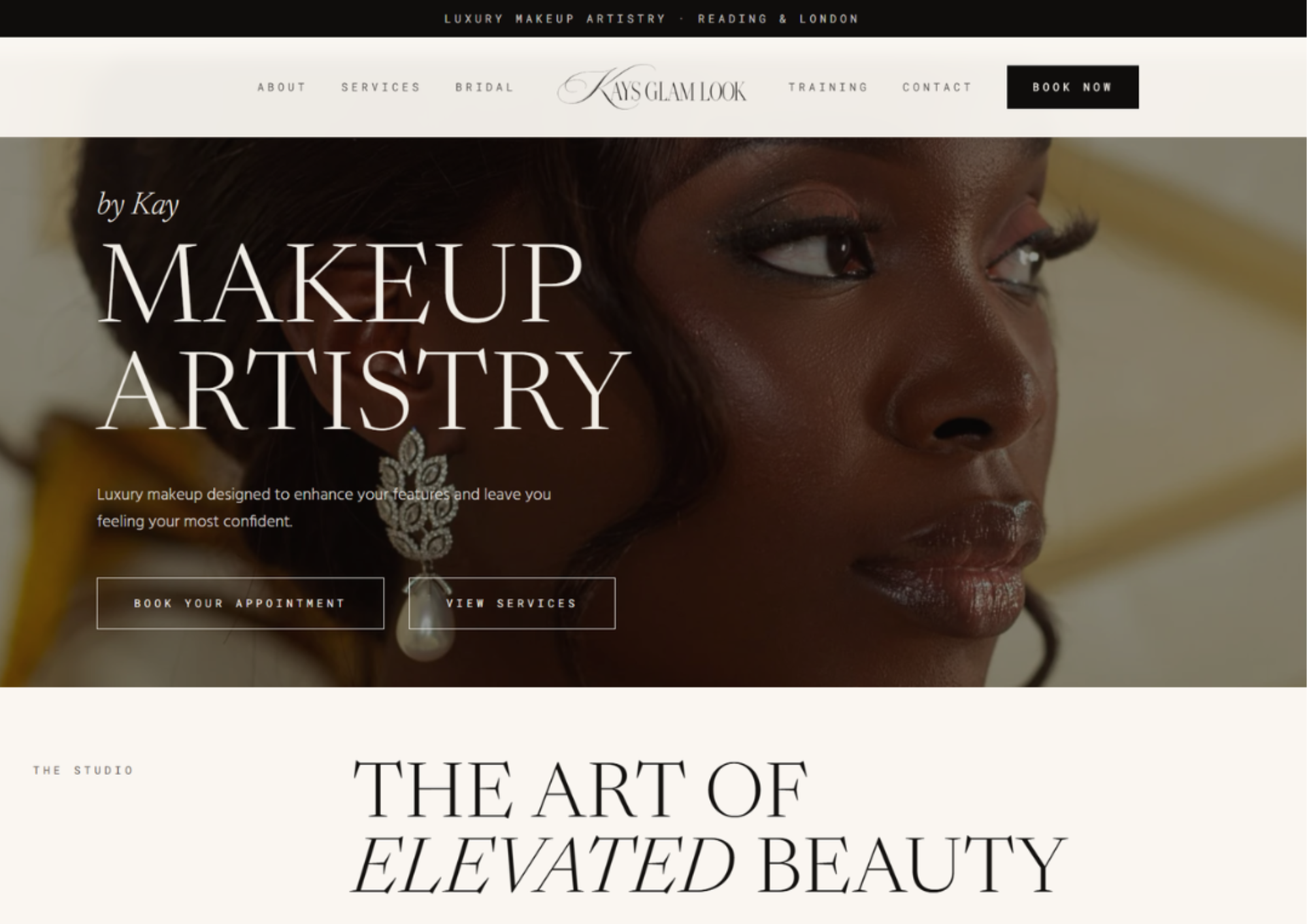 One Page Website example website